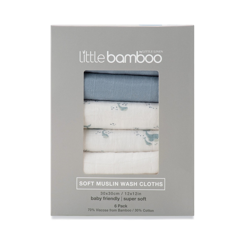 Little Bamboo Muslin Washers 6pk 2