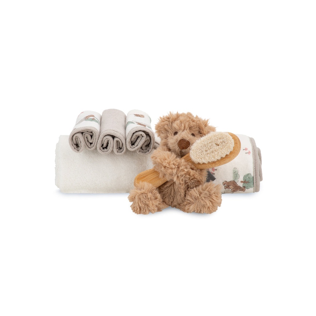 Little Linen Bath Gift Set Willow bear 2