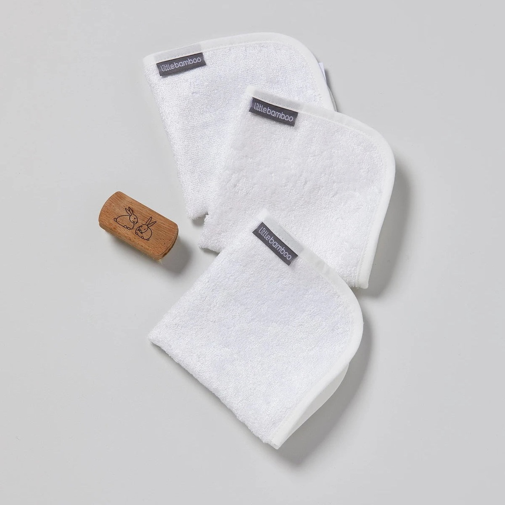Little Bamboo Towelling Washer 3 Pack 14