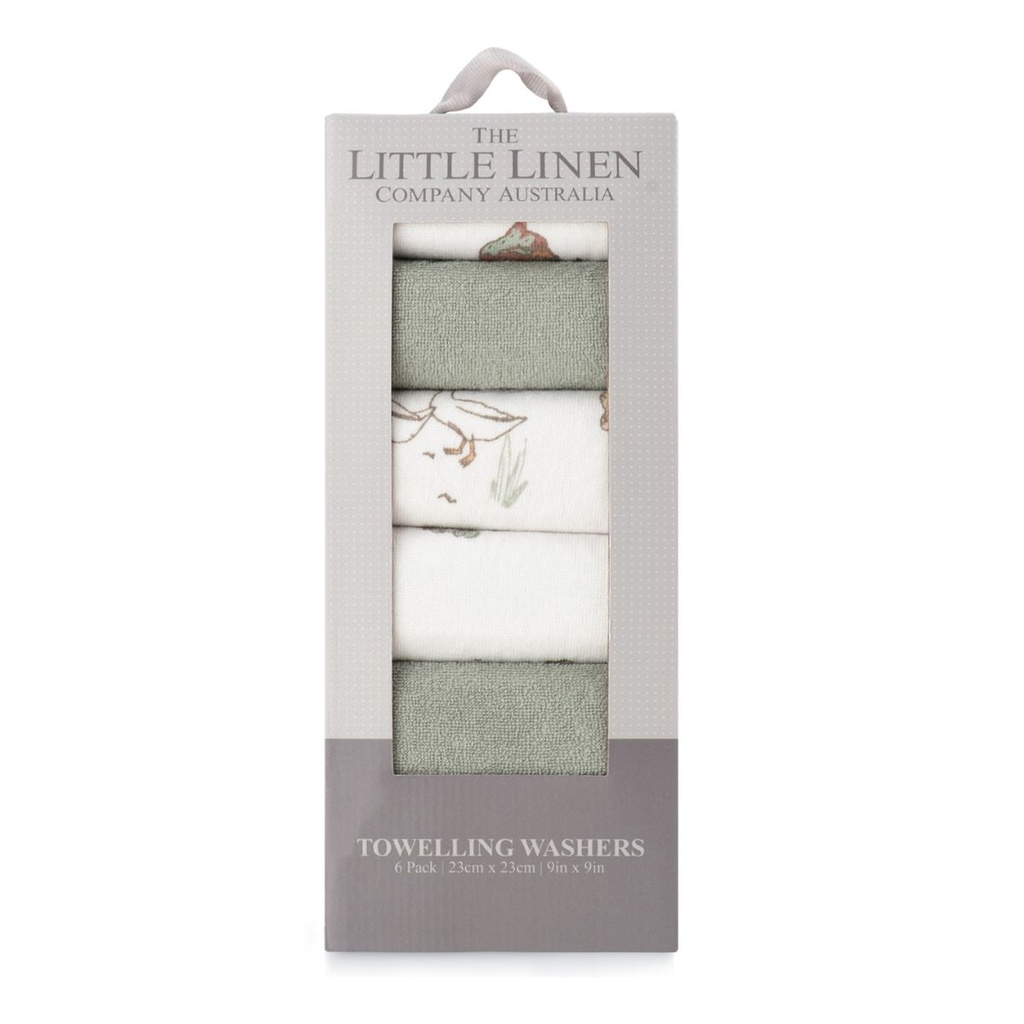 Little Linen Towelling Washer - 6 Pack 3