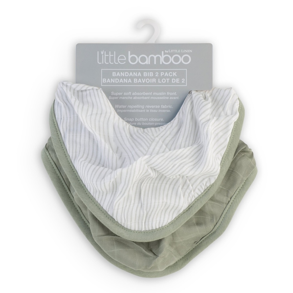 Little Bamboo Muslin Bib 2 Pack 5