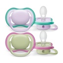 Avent Ultra Air Plain Soother - 2 Pack (Assorted) 3