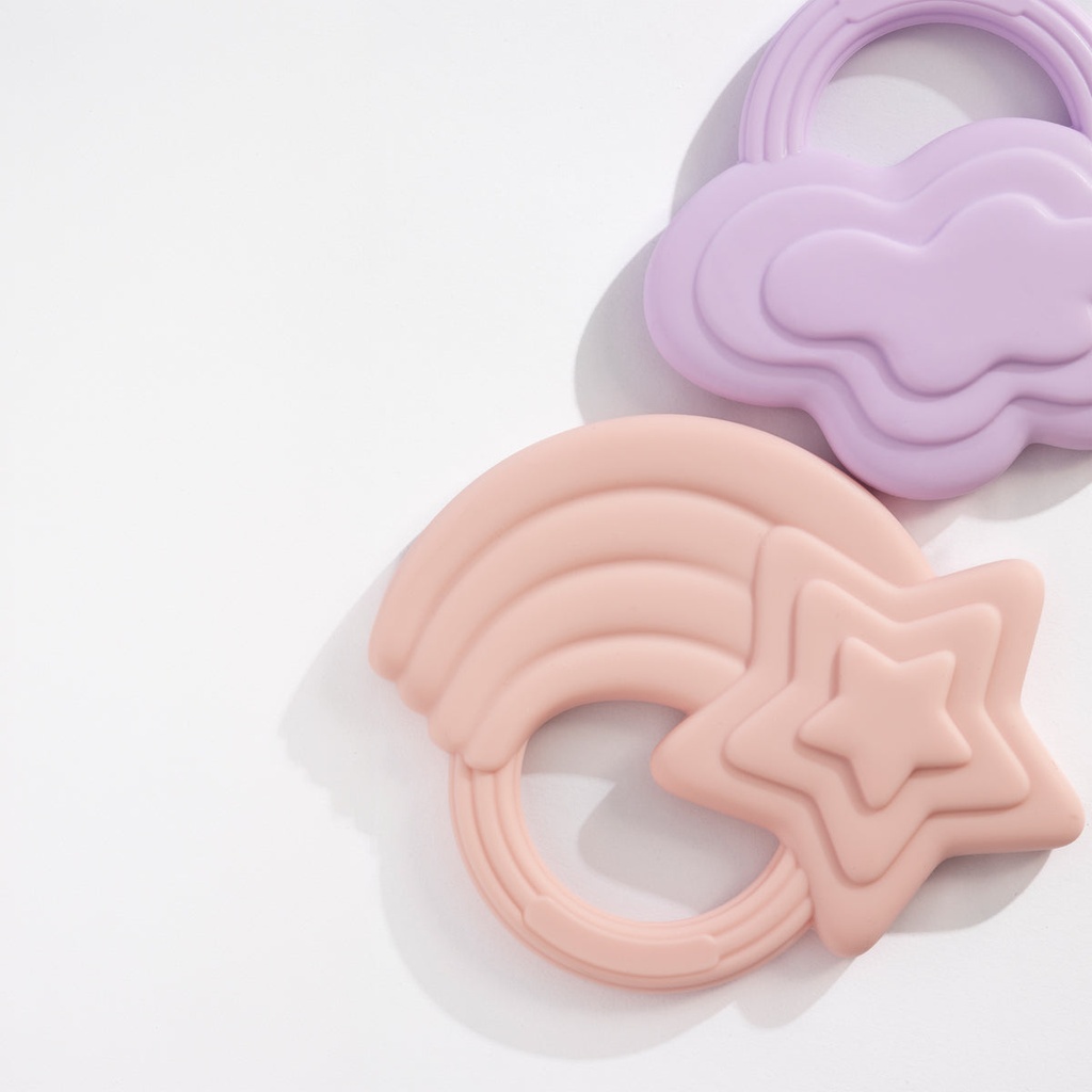 Playground 2pk Teether Star/Cloud 3