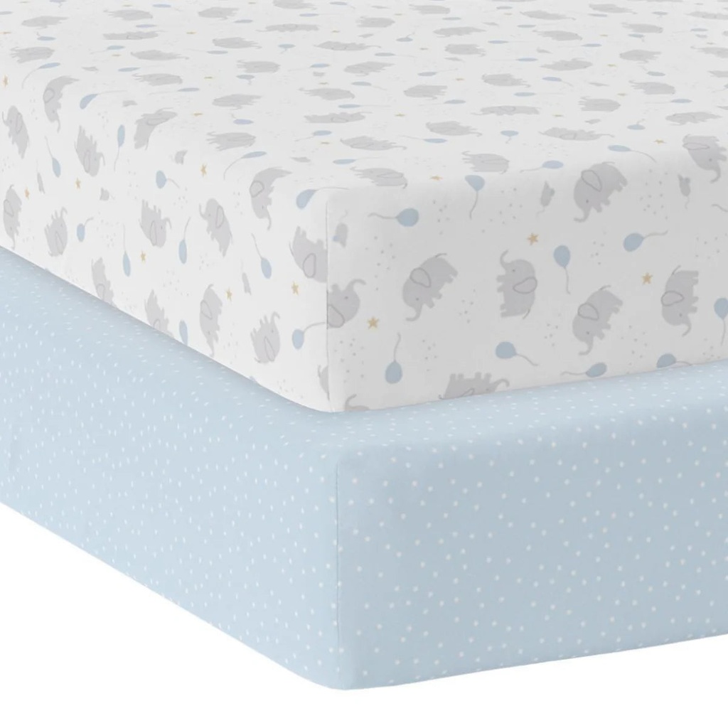 Living Textiles Cot Fitted Sheet Jersey - 2 Pack 6