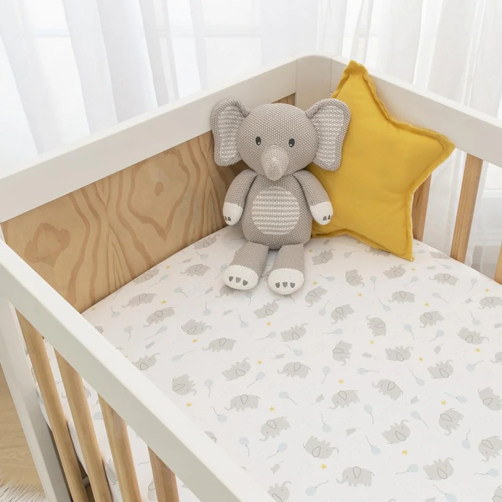 Living Textiles Cot Fitted Sheet Jersey - 2 Pack 13