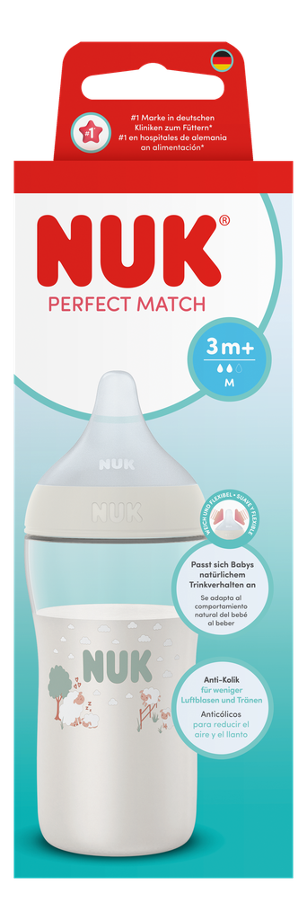 NUK Perfect Match PP Bottle 260ml / 3m+ M Teat 3
