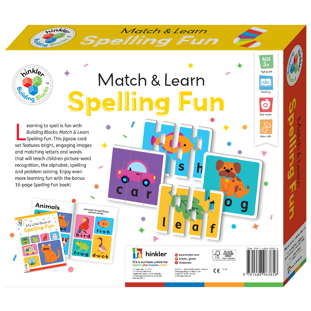 Hinkler Gift Building Blocks Match & Learn Spelling Fun 6