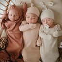 Mushie Ribbed Knotted Baby Gown 6