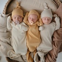 Mushie Ribbed Knotted Baby Gown 11