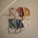 Mushie Ribbed Baby Bonnet 6