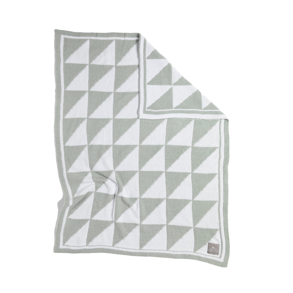 [9209253] Living Textiles Sage Triangle - Chenille Blanket