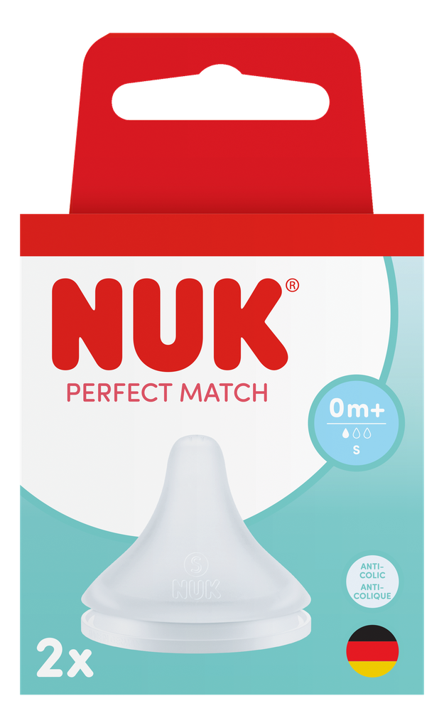 [5560664] NUK First Choice Silicone Teats 0m+ small hole - 2pk