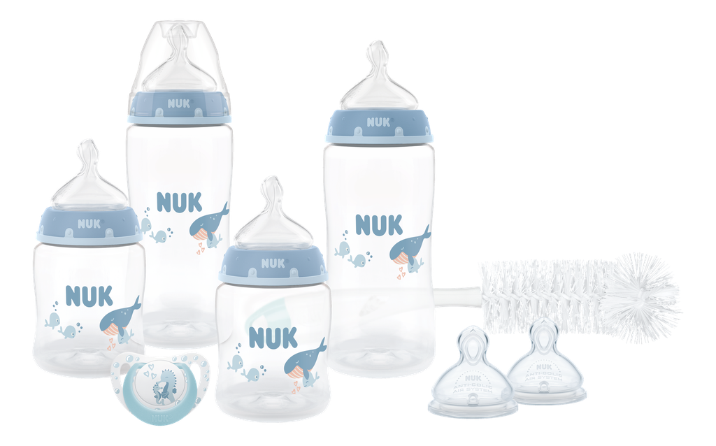 [5560689-B] NUK First Choice Perfect Start Bottle Set (Blue Whale)