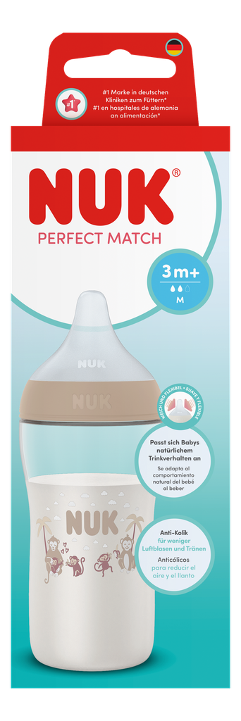 NUK Perfect Match PP Bottle 260ml / 3m+ M Teat
