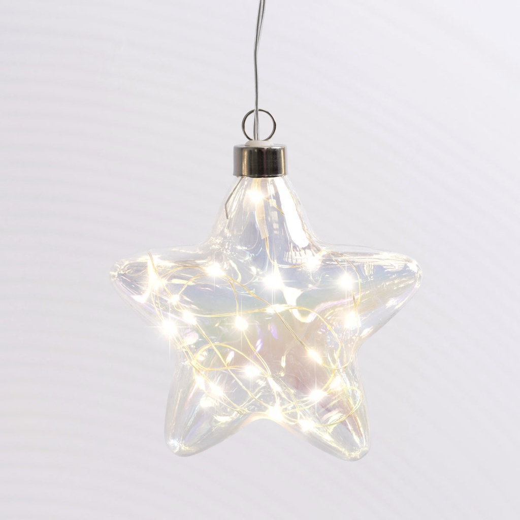 [HTFG010] Stellar Haus Pearl Tint Star Hanging Glass