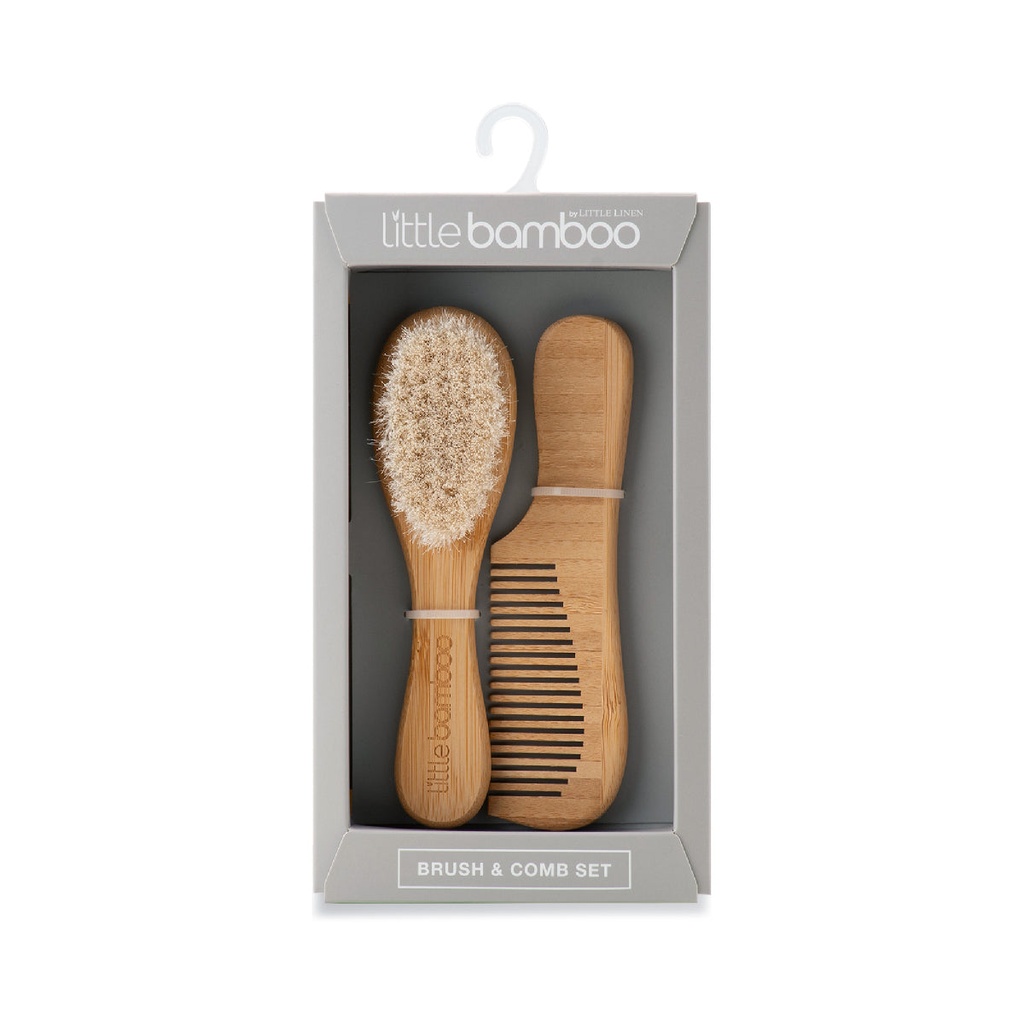 [LL3272] Little Bamboo Brush & Comb Set