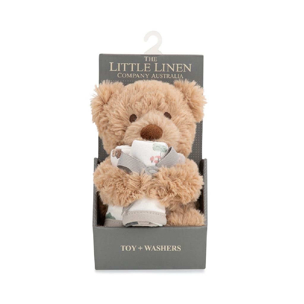 [LL3548] Little Linen Plush Toy & Washers Willow Bear