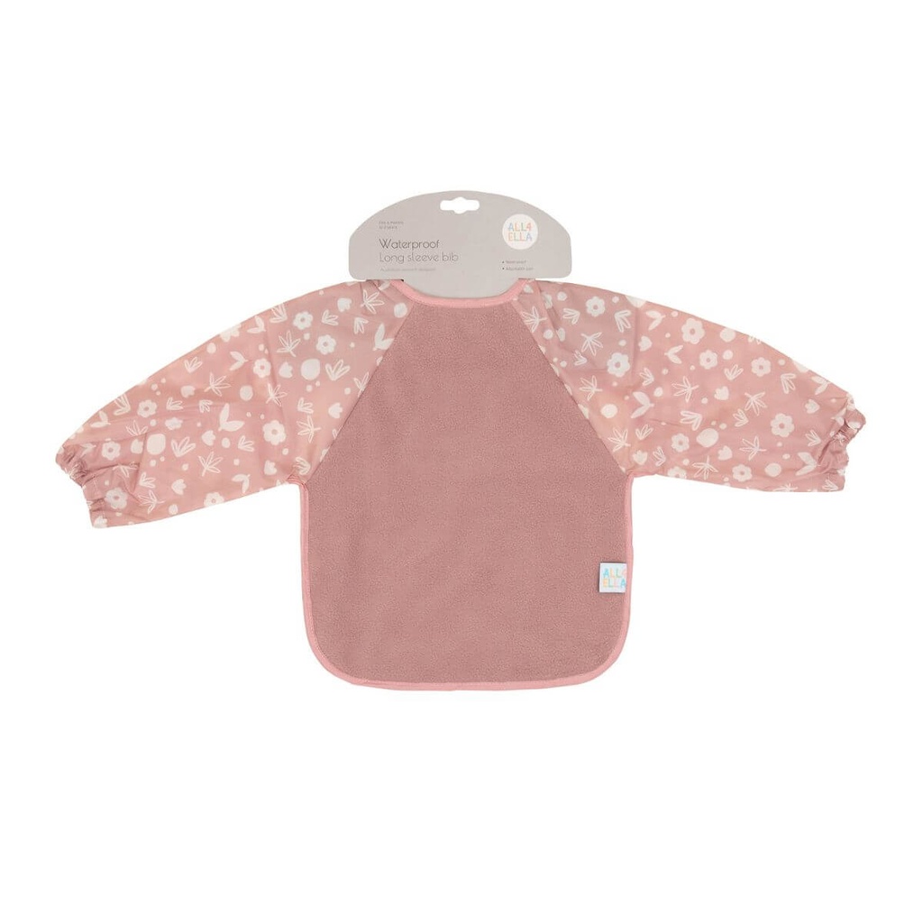 [ABIBL10] All4Ella Long Sleeve Bib (Dusty Pink)