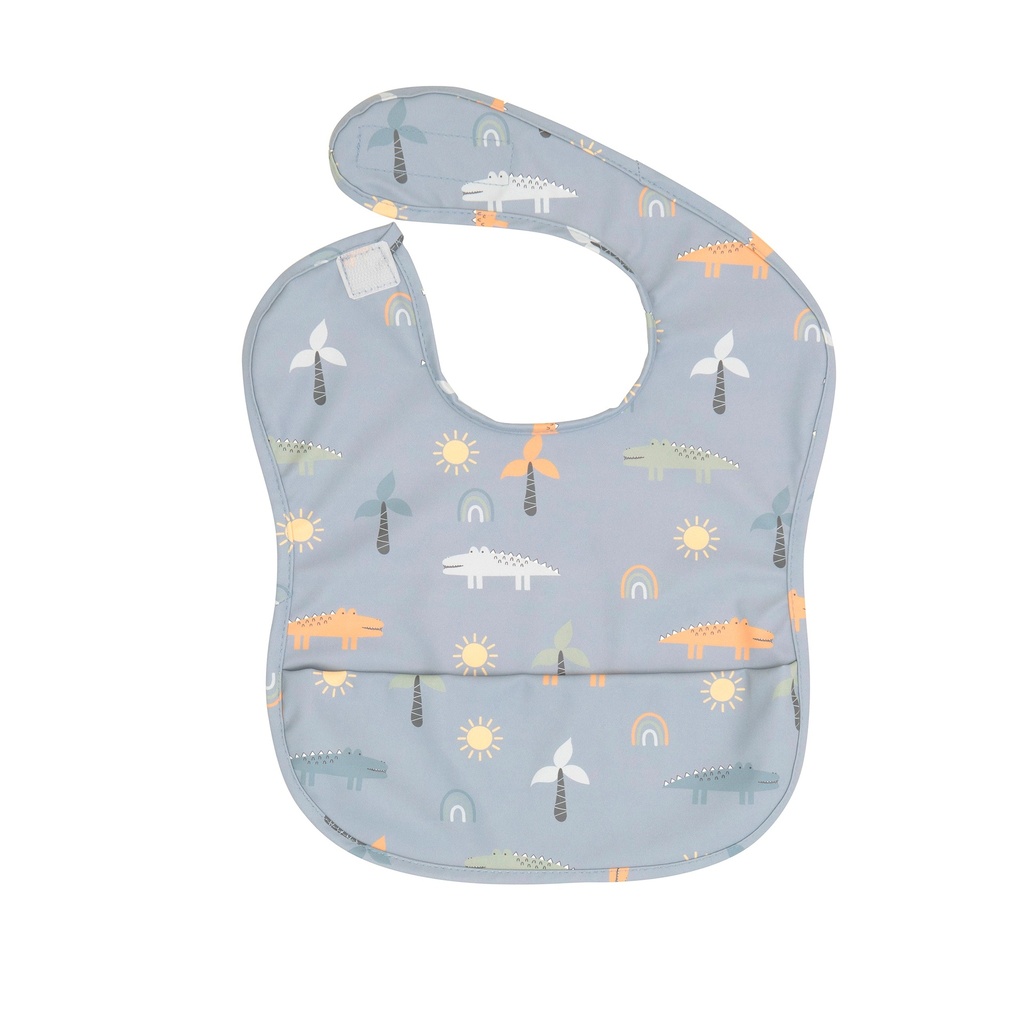 [ARPB2] All4Ella Recycled Velcro Bib with Pocket (Crocodile)