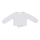 hi-hop Tie Front Long Sleeve Top