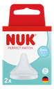 NUK Perfect Match Silicone Teats 0m+ small hole - 2pk