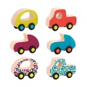 B.Toys B. Free Wheee-lees Mini Wooden Cars 6 pk